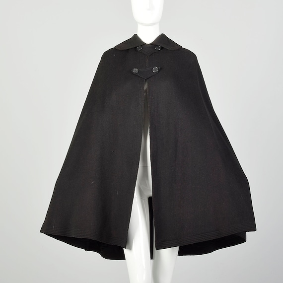 OSFM 1910s Black Cape Heavy Winter Autumn