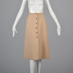 Courreges Minimalist Skirt Coat Set Neutral Tan Classic Designer Separates Outerwear Ensemble image 4