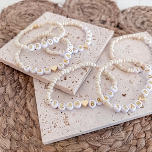 Perlenarmband JGA Team Braut – Elegantes Accessoire für die Braut und ihre Freundinnen, stilvolles Geschenk | Handmade