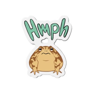 Cute Grumpy Toad Magnet