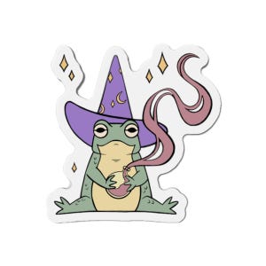 Cute Wizard Frog Magnet