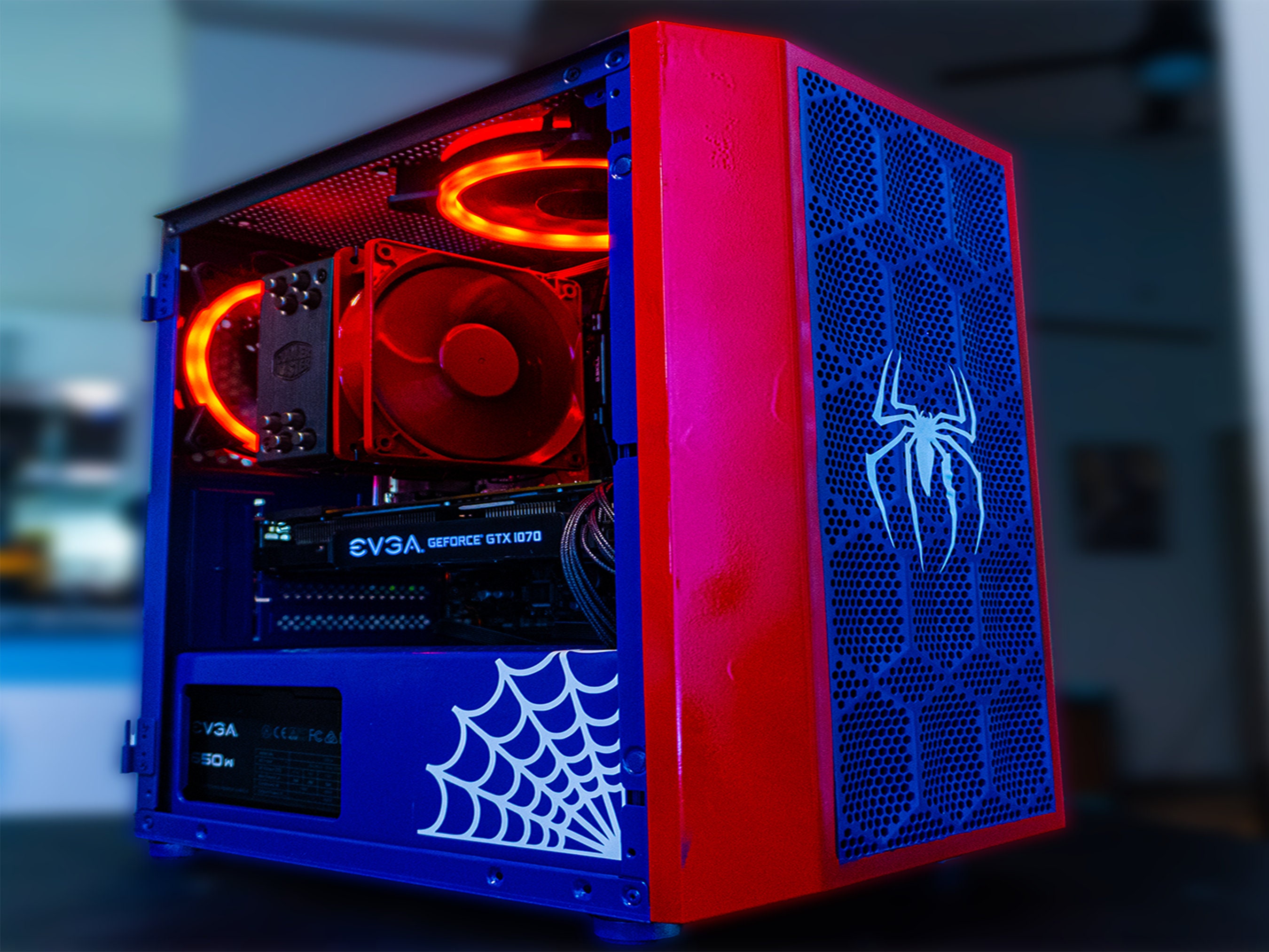 Custom desktop for a Spider Man fan! Available at Professional Electronics!  #customcomputer #computer