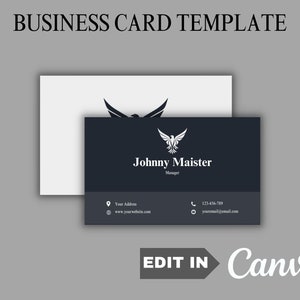 Modelo de cartão de visita editável | Modelo Canva | Cartão pessoal