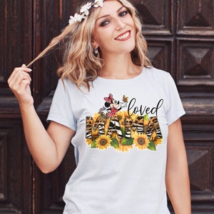 Loved Mama tshirt, Mother&#39;s Day Minnie Leopard Mom Shirt, Disney Minnie T-shirt, Disney Mom 1 Shirt, Sunflower Mama Shirt, Motherhood Shirt
