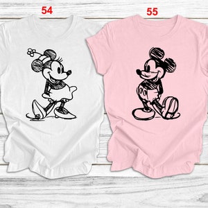 Mickey Sketch Shirt, Disney Family Shirt, Family Disneyworld Shirt, Minnie Women Shirt, Disneyworld Trip Shirt, Mickey Couple Shirt