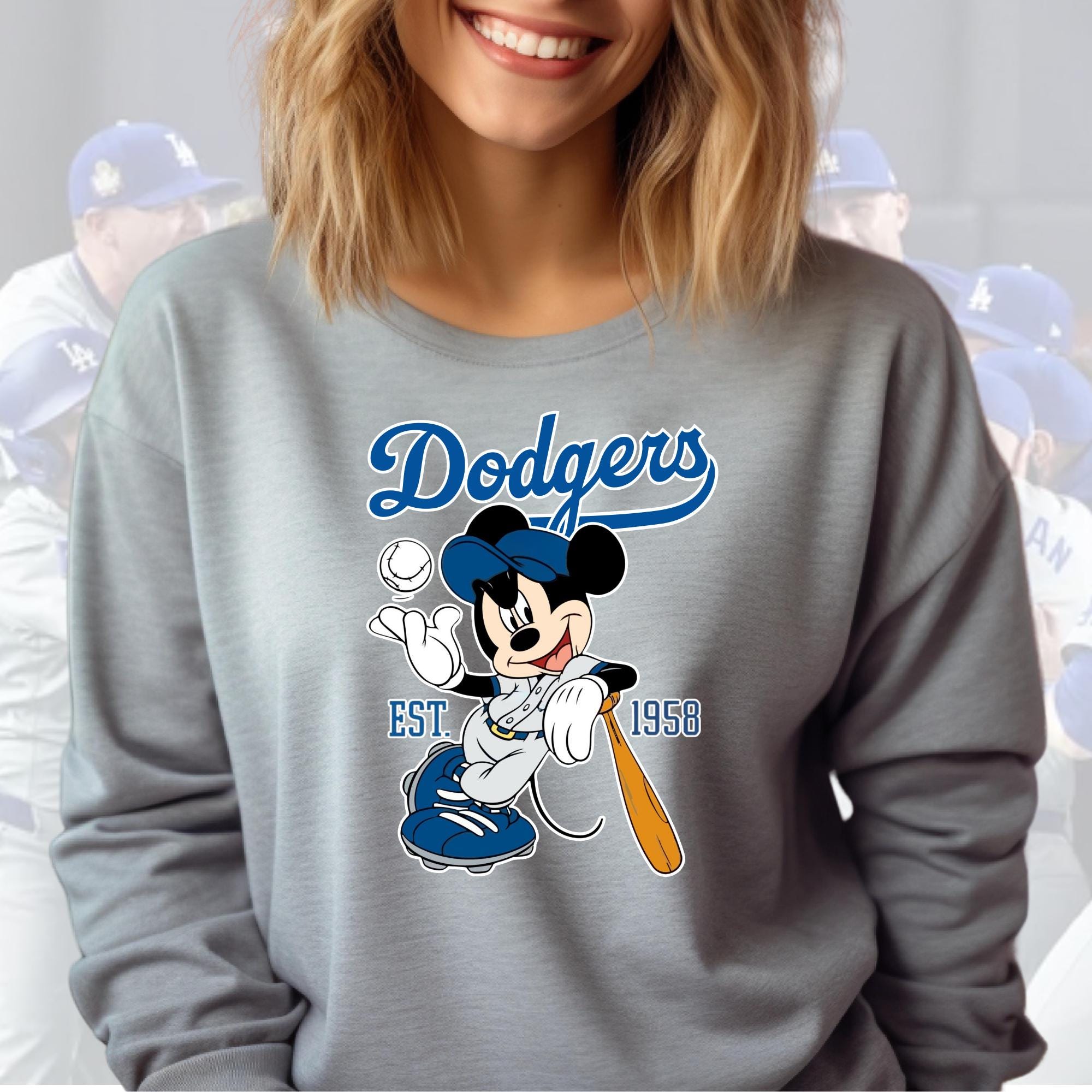 Sweatshirt Mickey Mouse Dodgers Shirt Pretty Mickey Mouse Los