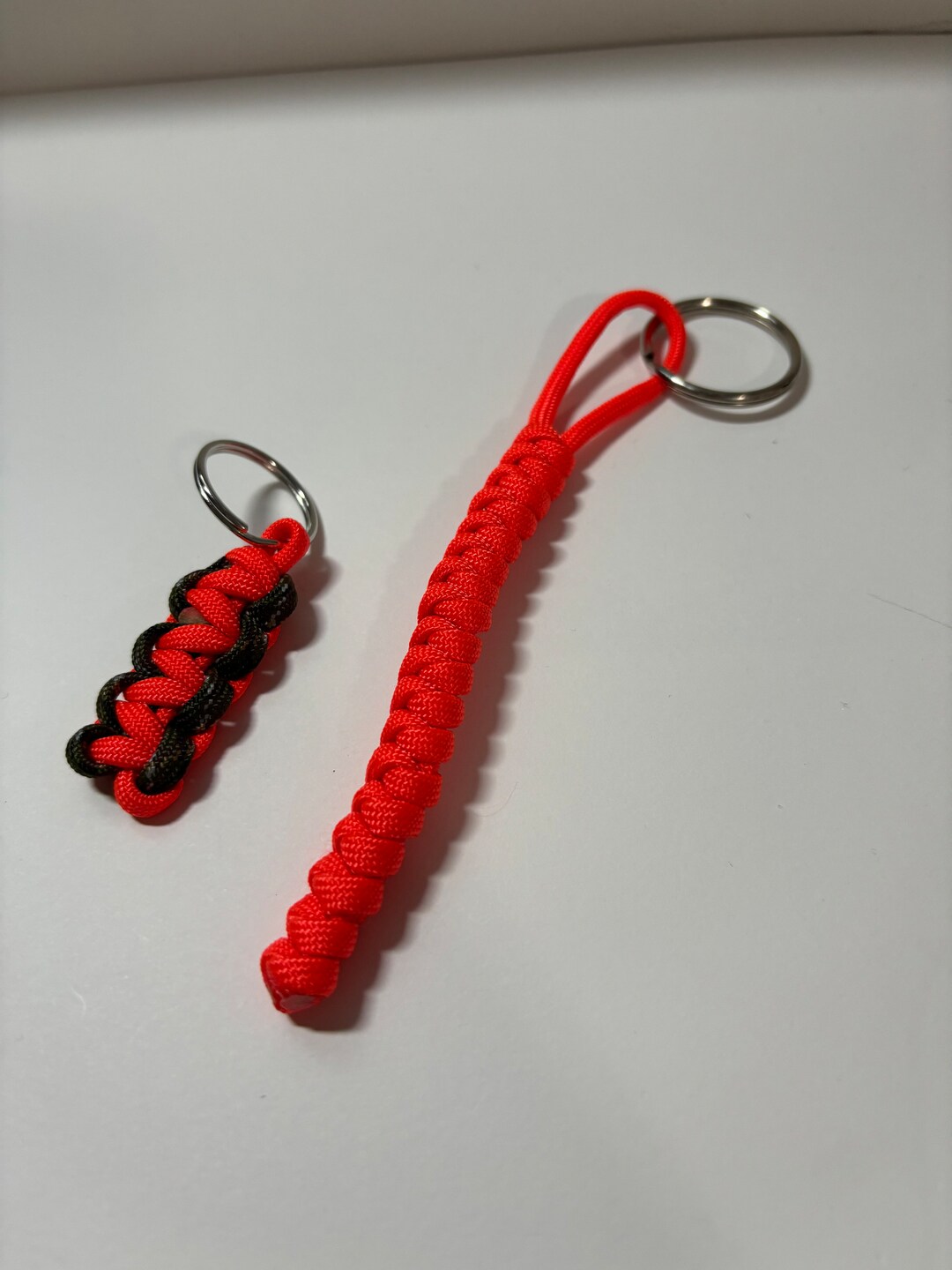 Snake Knot Keychain With Mini Keychain Paracord Keychains Etsy