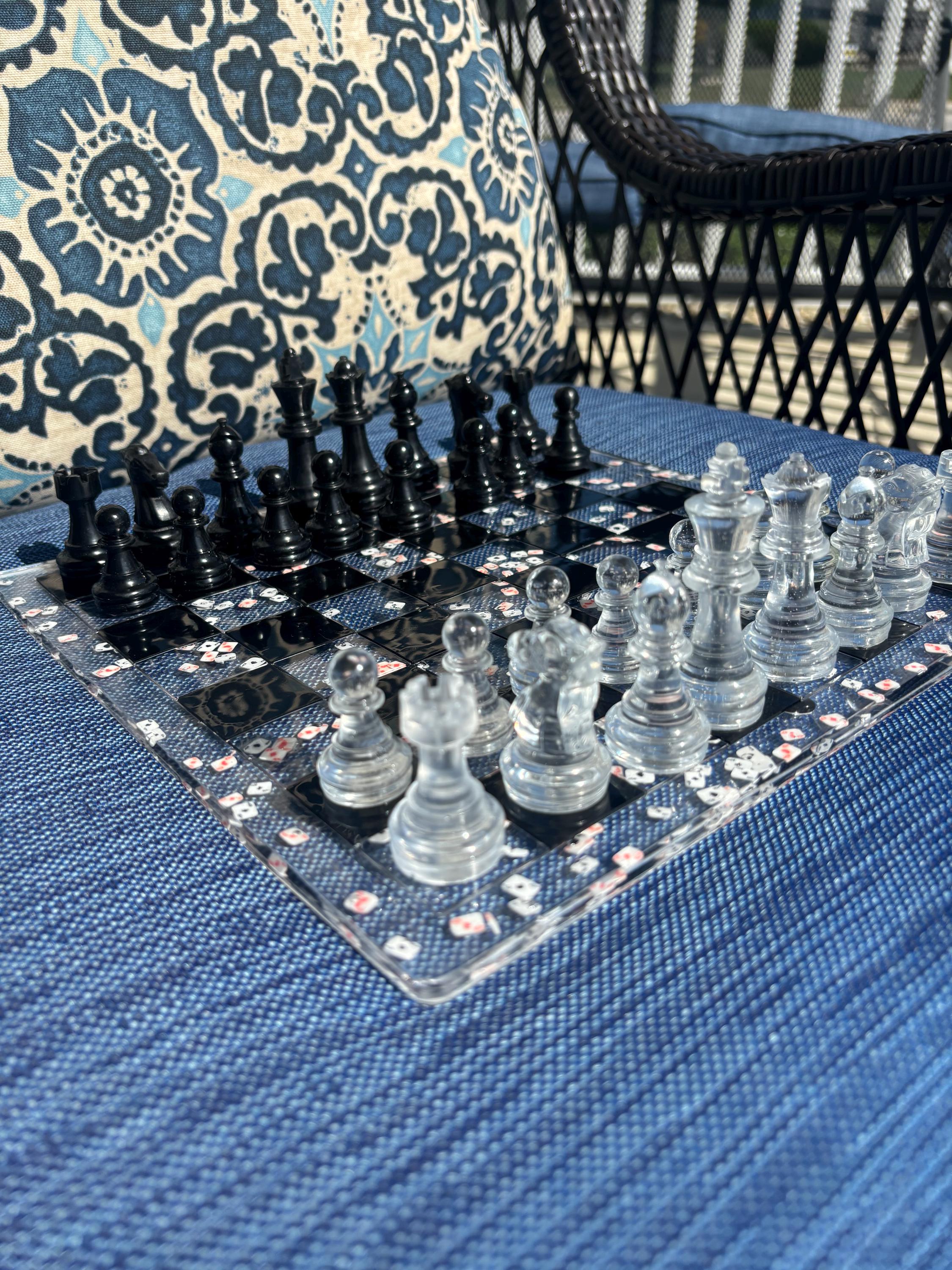 Chess Set, Customizable Resin Chess Sets, Pick Your Own Colors - Etsy