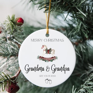 Grandparent gift, grandparent announcement, Grandparent ornament, pregnancy announcement, Custom grandparent Christmas ornament