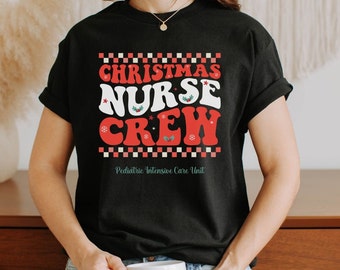 Weihnachten Krankenschwester Tshirt, PICU Krankenschwester T-Shirt, Weihnachten PICU Tshirt, Peds Bodenschwester, Weihnachten rn, Pädiatrische Intensivstation, PICU Crew