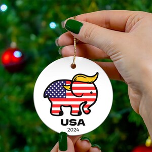 Trump Christmas ornament, Election 2024 Christmas Ornament, Trump secret Santa gift, President Trump Christmas Ornament, Republican Ornament
