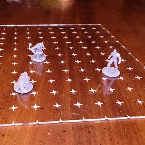 Overlay Gaming Grids | Dry Erase Game Grids für Dungeon Crawling | Table Top Rollenspiel Clear Overlay | TTRPG Werkzeug