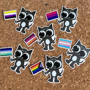 Pride Cat Stickers | Original Merch | Cute LGBTQ+ Pride Festival Month Merch