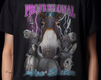 Chemise professionnelle Ass Eater, chemise shitpost, chemise au nom étrange, cadeau du meilleur ami du gars, t-shirts désarticulés, chemise mème humide, chemises offensives