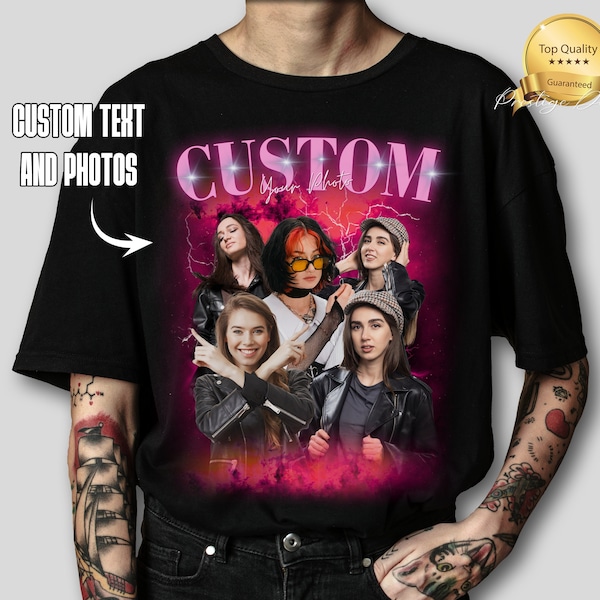 Custom Bootleg Rap Tee, custom bootleg shirt, custom photo shirt, husband christmas gift, custom your own bootleg shirt, valentine day shirt