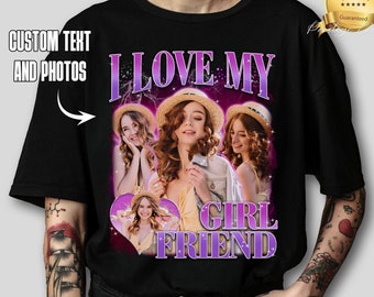 Camiseta Bootleg Rap personalizada, personaliza tu propia camisa pirata, camisa pirata personalizada, camisa con foto personalizada, regalo para novio, regalo de Navidad para marido