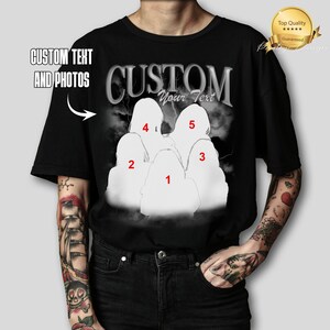 Custom Bootleg Rap Tee, custom your own bootleg shirt, custom bootleg shirt, custom photo shirt, husband christmas gift, valentine day shirt image 2