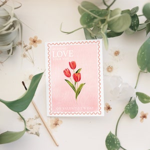 Het verzenden van liefdesbriefkaart | Handgetekende kaart | Kunstenaar ontworpen + geïllustreerd | Mix & Match-korting