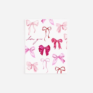 Love Bows / Biglietto disegnato a mano / Progettato e illustrato dall'artista / Sconto Mix & Match