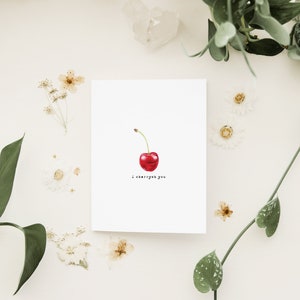 I Cherrysh You / Tarjeta dibujada a mano / Artista diseñado + Ilustrado / Descuento Mix & Match