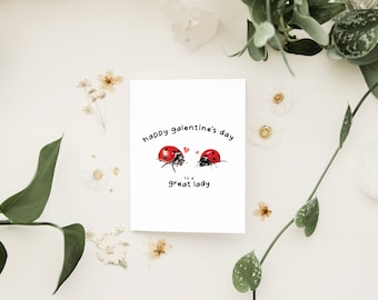 Gelukkige Galentine&#39;s Day voor een geweldige dame | Handgetekende kaart | Kunstenaar ontworpen + geïllustreerd | Mix & Match-korting