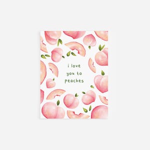 Kocham Cię dla Peaches | Wydruk artystyczny | 8 x 10 cali.