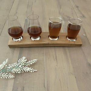 Rustic Upcycled Whiskey Barrel Flight Board