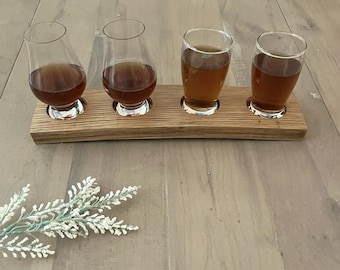 Rustic Upcycled Whiskey Barrel Flight Board