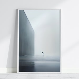 CITY SOLITUDE - Urban Mist Digital Print, digital print, home decor, wall art, wall decor, urban art, minimalist art, cityscape poster