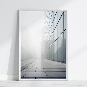 URBAN MIST - Modern Architecture Digital Print, digital print, home decor, wall art, wall decor, urban art, URBAN poster, minimalist art