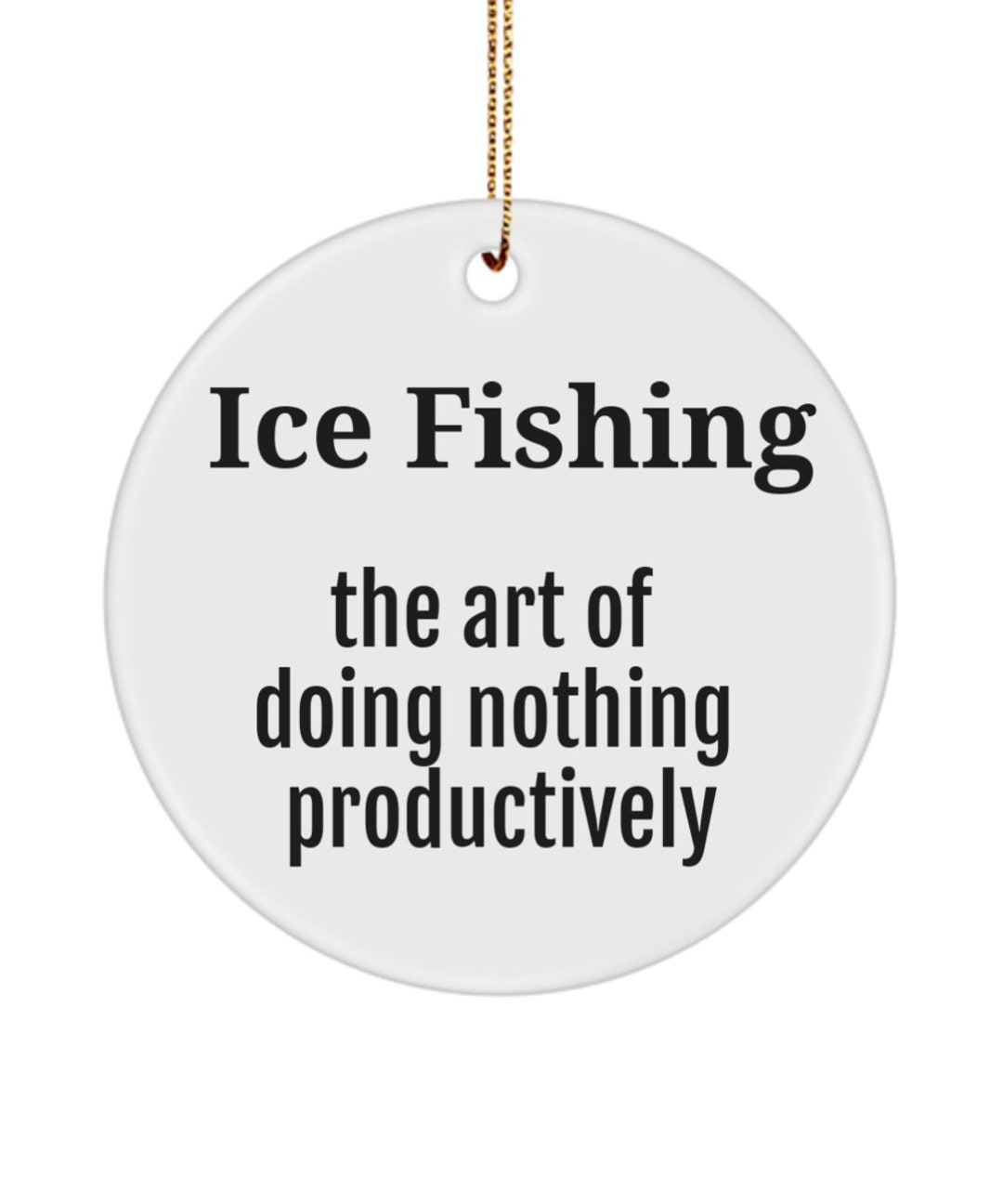Ice Fishing Ornament, Gift for Ice Fisherman, Gift for Dad, Ice Fishing