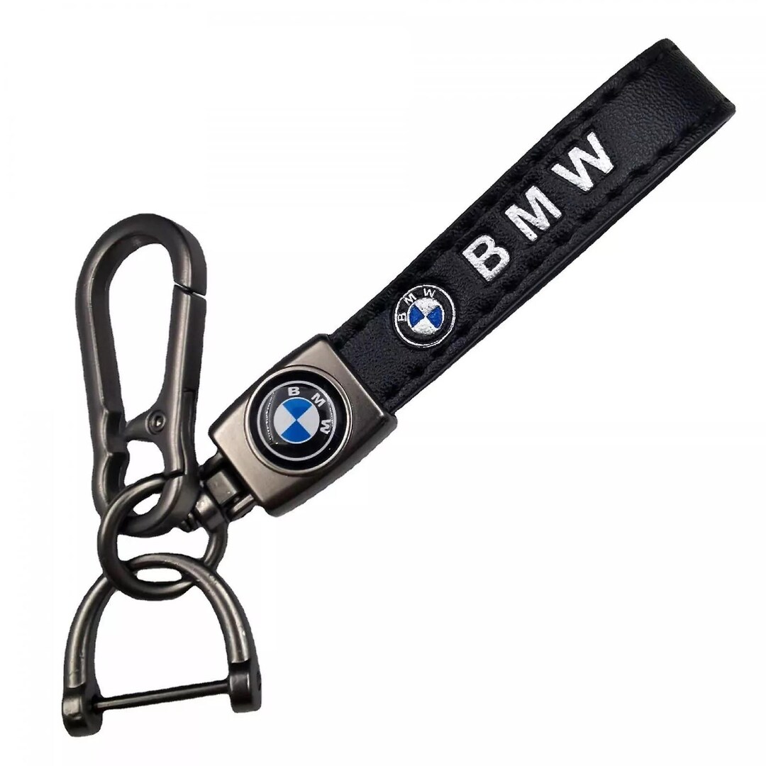 BMW Leather Keyring Keychain Black - Etsy