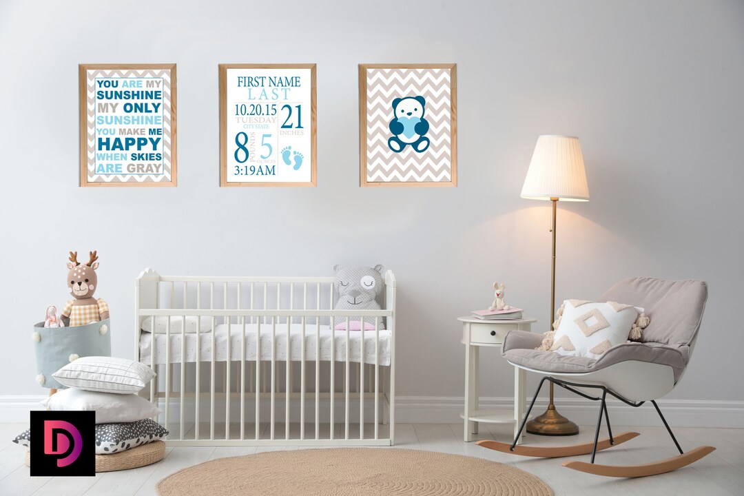 Set of 3 Nursery Wall Decor - You're My Sunshine - Etsy