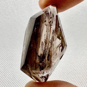 Smokey Elestial Quartz Crystal / Freeform Brazilian Smoky Quartz / Window Quartz / Skeletal Quartz / Crocodile Quartz