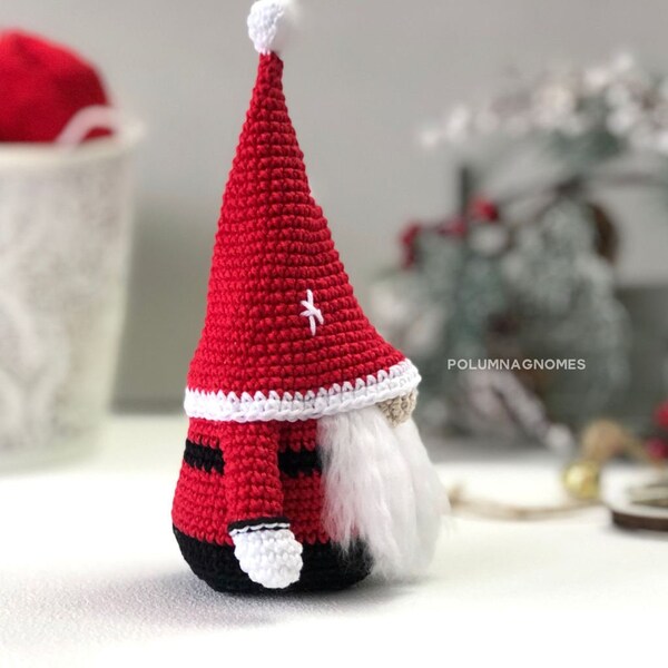 Crochet Holiday Gnome Pattern Christmas tree gnome, Amigurumi gnome pattern, Christmas gnome, Winter crochet gnomes, Christmas pattern