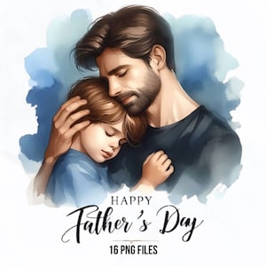 Paquete de imágenes prediseñadas del feliz día del padre. Png del día del padre para imprimir en camisetas, carteles, sublimación y otros proyectos creativos, descarga instantánea