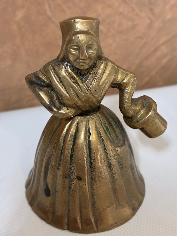 Vintage Brass Bell Lady
