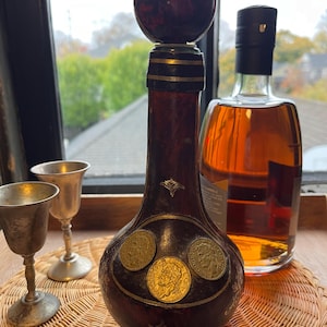 Leather Wrapped Wine/ Liquor Decanter Made in Italy