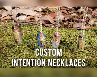 Custom Intention Jar Necklace: Witchcraft, Ritual, Deity Devotion