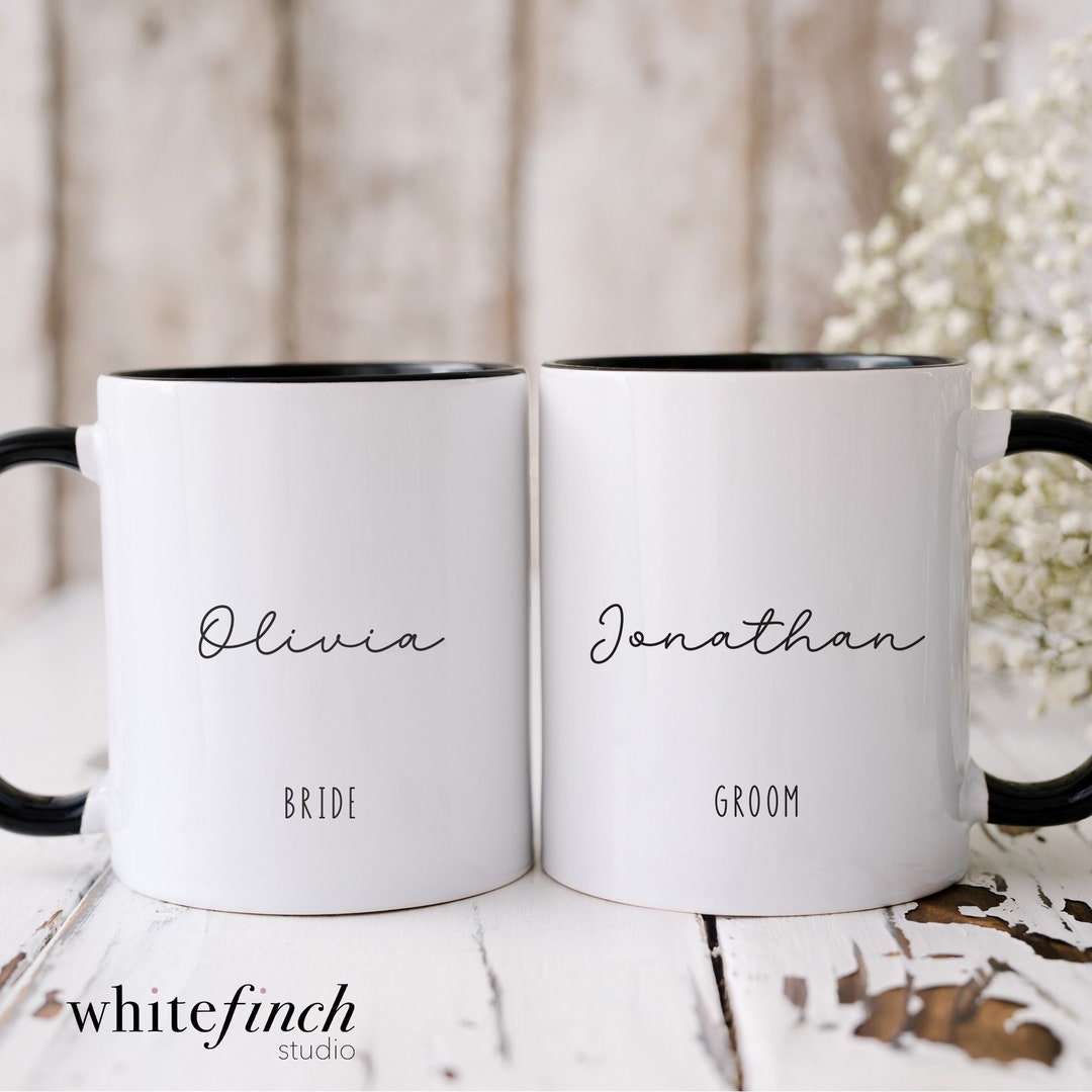 Personalized Wedding Party Mugs, Wedding Cup Set Gift, Bridal Party ...