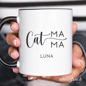 Cat Mom Dad Personalized Mug, Custom Mama Mug With Pet Names, Cat Dad Camp Mug, Gift For Cat Mom Dad, Cat Owner Mug, Cat Lover Mug, Cat Name