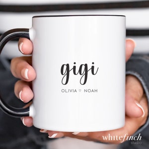 Personalized Gigi Mug, Gigi Coffee Cup, Custom Mother&#39;s Day Gift, First Time Gigi Mug, New Gigi Present, Gift for Gigi, Gigi To Be Gift