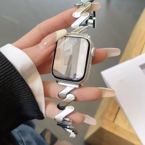 Luxurious stainless steel Apple Watch Band, Apple Watch strap woman, Compatible with all Apple Watch Series, iWatch strap