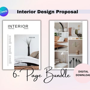 Minimalist Interior Design Project Presentation, Simple  Project Proposal, Interior Design Mood Board, Interior Design Canva Template