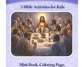 Jesus and the Last Supper Activities {Craft, Coloring Page, Story Book} | Sunday School Lesson | Jesus washes His Disciples feet | Holy Week