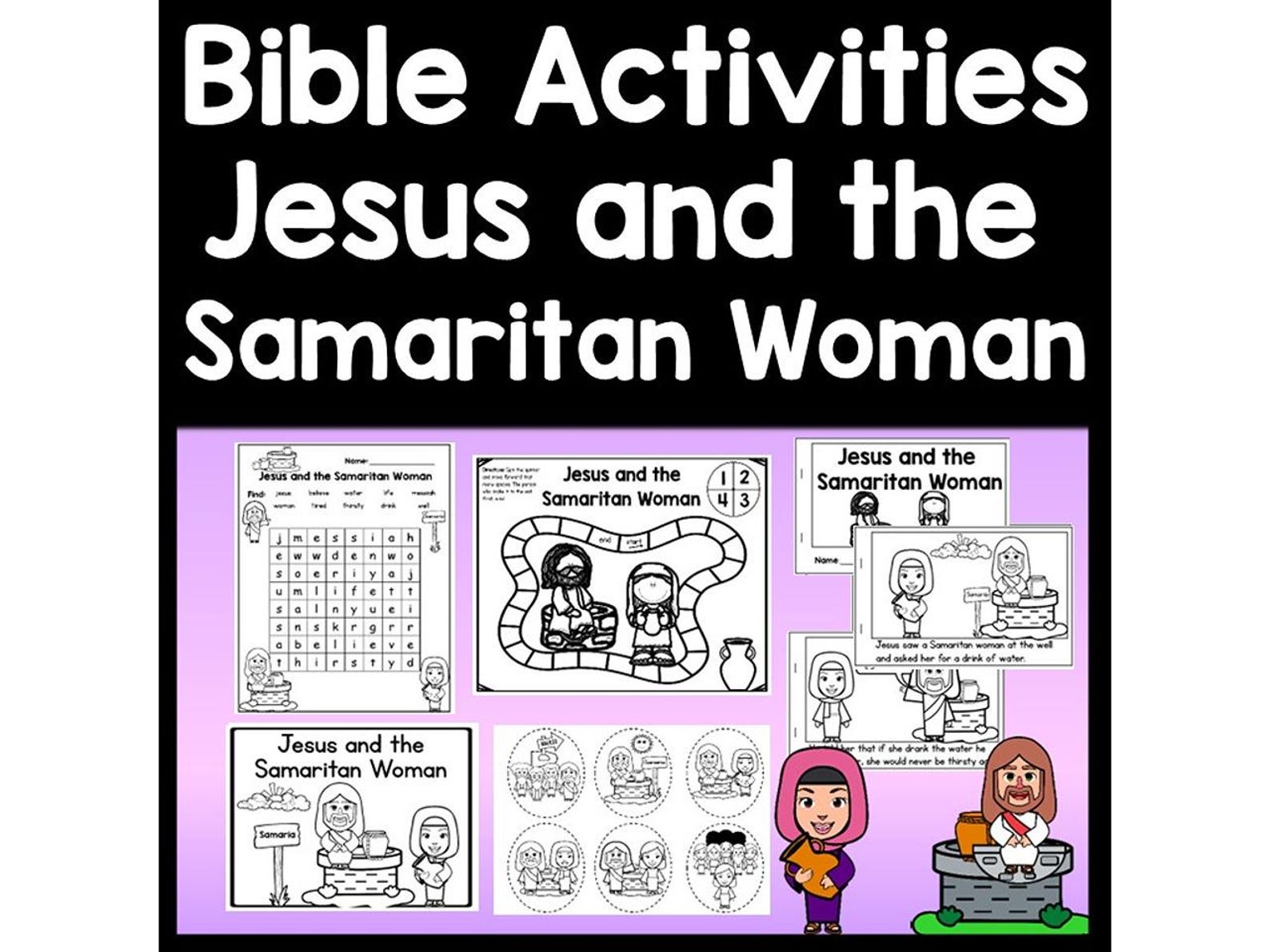 Jesus and the Samaritan Woman the Well Activities {craft, Coloring Page ...