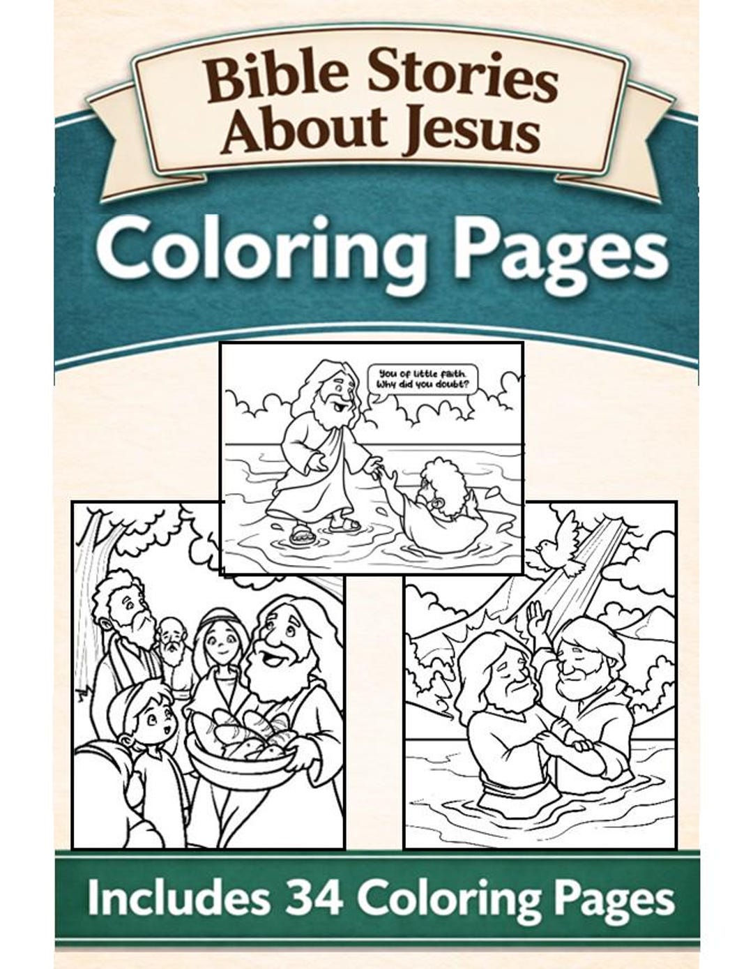 Life of Jesus Coloring Pages From Birth to Resurrection {34 Pages ...