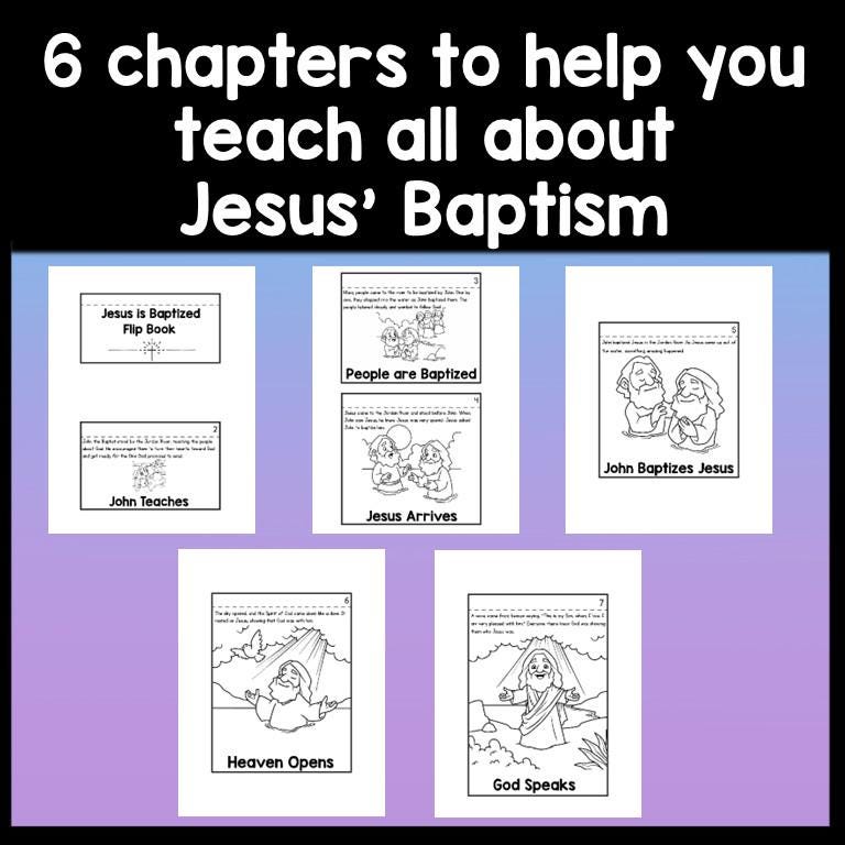 The Baptism of Jesus Flip Book Craft | Bible Story Activity for Kids ...