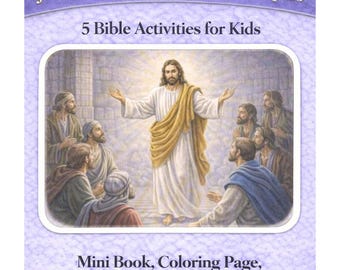 Jesus Appears before His Disciples {5 Activities + Craft!} Bible Story Activity | Bible Coloring Page | Bible Story Craft | Holy Week