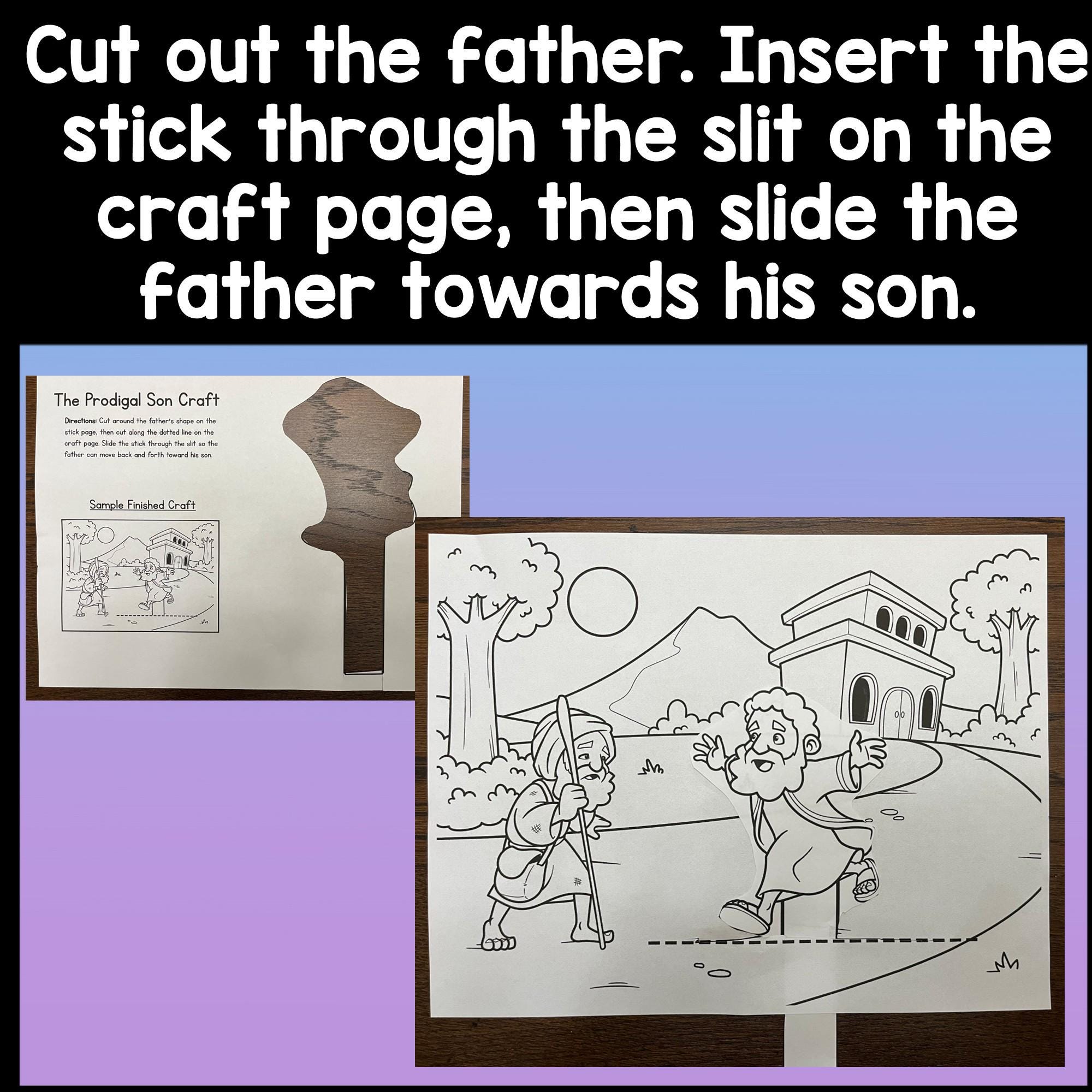 The Parable of the Prodigal Son Craft for Kids {comes in Color and B/W ...